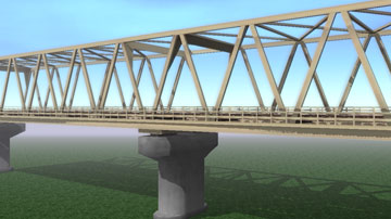 複線トラス鉄橋