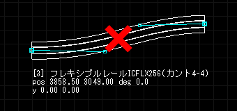 フレキシブルカント付きレール